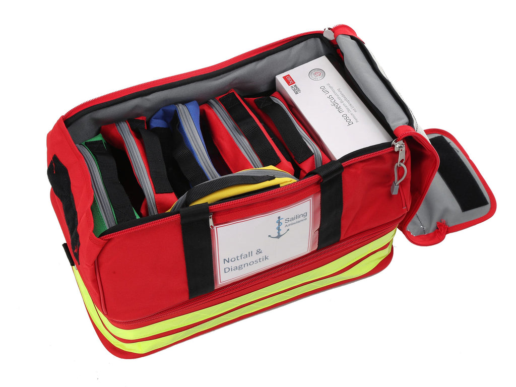 SailingAmbulance Tasche: Notfall und Diagnostik (Beispiel-induviduelle Zusammenstellung)